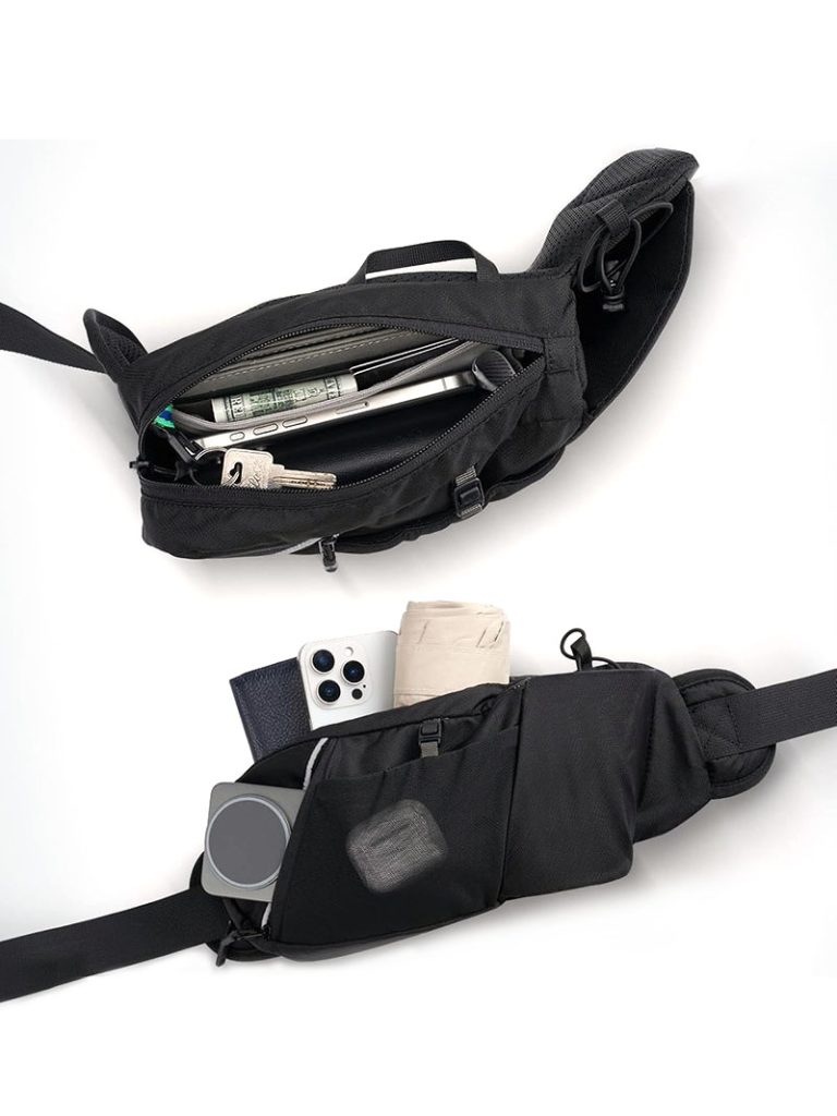 Hydration waterproof waist bag with bottle holder for hiking, running, and travel